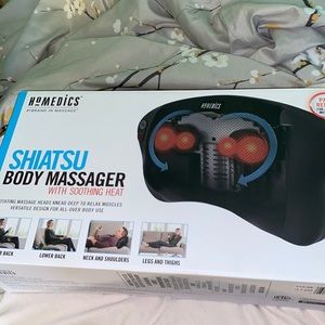 Shiatsu body massager with soothing heat